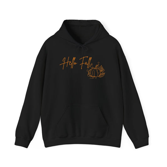 Hello Fall Pumpkin Hoodie — Cozy Autumn Pullover for Fall Season