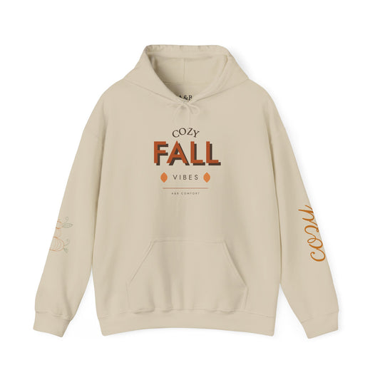 Cozy Fall Vibes Hoodie | Fall Pumpkin Graphic Hoodie